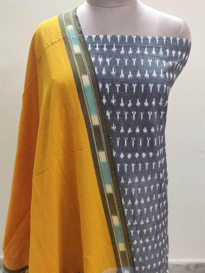 Buy Roops Women Designer Handloom South Pure Cotton Dress Material Salwar Suit  Material, Unstitched Cotton Fabric (Free size) (Mustard) at Amazon.in