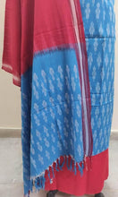 Charger l&#39;image dans la galerie, Pochampally Single Ikkat Blue Cotton Dress Material SVIK06 - Ethnic&#39;s By Anvi Creations