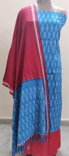 Load image into Gallery viewer, Pochampally Single Ikkat Blue Cotton Dress Material SVIK06 - Ethnic&#39;s By Anvi Creations