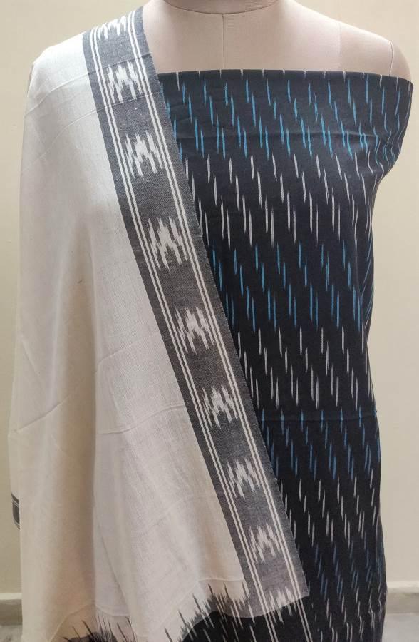 Pochampally Single Ikkat Black Cotton Dress Material SVIK10 - Ethnic's By Anvi Creations