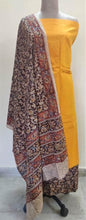 Charger l&#39;image dans la galerie, Exclusive Yellow Cotton Kalamkari Suit with Dupatta SVKK03 - Ethnic&#39;s By Anvi Creations