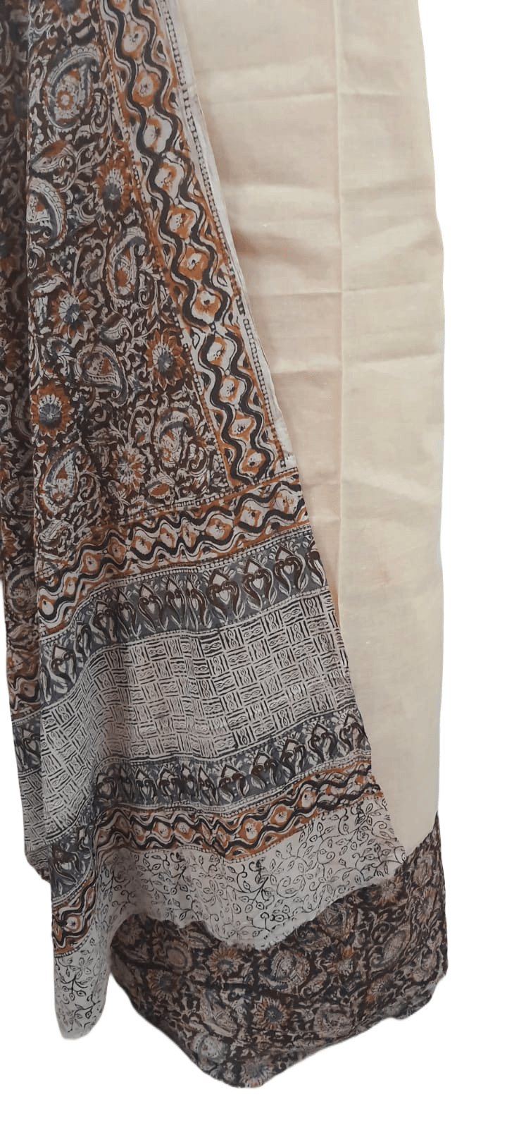Cream Kalamkari Salwar Kameez Dress Material - Ethnic's By Anvi Creations