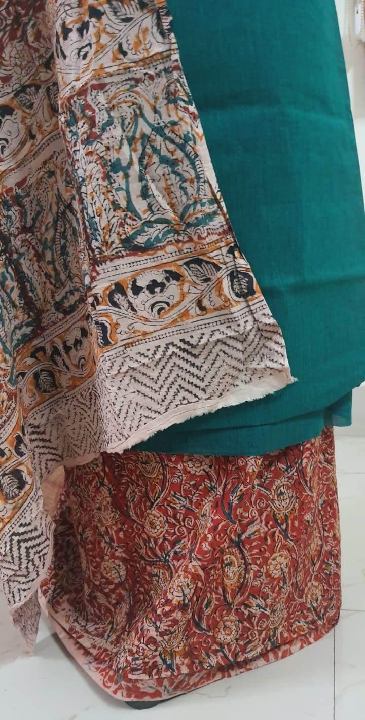 KALAMKARI BY BONIE HEAVY PURE SILK WITH DUPATTA KURTI CATALOG COLLECTION -  textiledeal.in