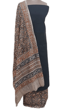 Load image into Gallery viewer, Black Kalamkari Salwar Kameez Dress Material