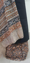 Load image into Gallery viewer, Black Kalamkari Salwar Kameez Dress Material