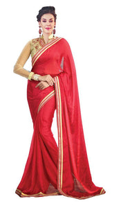 Designer Satin Exclusive Blouse Fabric Saree SC10609-Anvi Creations-Designer Saree
