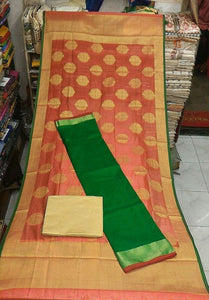 Designer Green Dupion Silk Kurta with Dupion silk Dupatta Silk2-Anvi Creations-Salwar Kameez