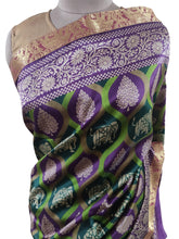Load image into Gallery viewer, Green Dupion Silk Saree with Blouse Fabric VAS01-Anvi Creations-Brasso Saree