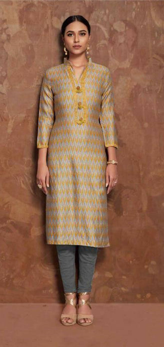 Designer Cotton Printed Daily Wear Kurti Kurta Size L 40 VD705 - Ethnic's By Anvi Creations