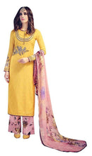 Load image into Gallery viewer, Designer Yellow Embroidered Pashmina Winter Dress Material with Chiffon Dupatta VN25-Anvi Creations-Pashmina Dress Material